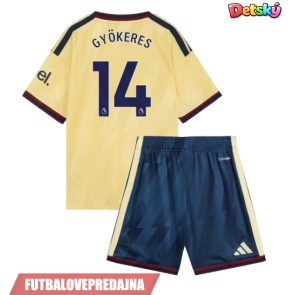 Lacne Dětský Futbalové dres Arsenal Viktor Gyokeres #14 2026-27 Krátky Rukáv - Tretina (+ trenírky)